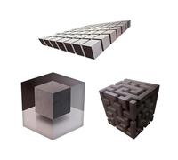 Impossible Corners - Wall Art That Reshapes Reality, 3D Wall Art Optical Illusion Corner Wall Decal, Stereoscopic Cube Sticker Removable Peel Modern Decor for Living Room, Office, Dorm (A+B+C)