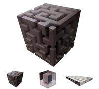 Impossible Corners - Wall Art That Reshapes Reality,3D Wall Art Optical Illusion Corner Walls Decal,3D Stereoscopic Cube Sticker,Large Removable Peel and Stick,Modern Home Decor(Pathless)