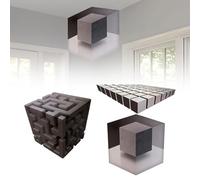 Impossible Corners - Wall Art That Reshapes Reality, Creative 3D Optical Illusion Wall Stickers, 3D Spatial Illusion & Perceptual Shift Wall Decal for Home, Living Room, Office, Gallery Space (D)