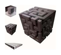 Impossible Corners - Wall Art That Reshapes Reality, Impossible Corners - 3D Wall Art Optical Illusion Wall Decal, 3D Stereoscopic Cube Sticker, Removable Peel and Stick Graphic Wall Art (Style-B)