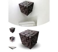 Impossible Corners - Wall Art That Reshapes Reality, Large Peel & Stick Removable 3D Wall Art That Changes with Your Perspective - Brain-Bending Floating Cube Illusion for Living Room, Office (A)