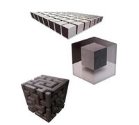 Impossible Corners - Wall Art That Reshapes Reality, Large Peel & Stick Removable 3D Wall Art That Changes with Your Perspective - Brain-Bending Floating Cube Illusion for Living Room, Office (MIX)