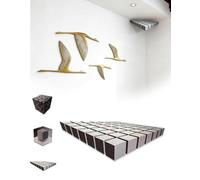 Impossible Corners - Wall Art That Reshapes Reality, Large Peel & Stick Removable 3D Wall Art That Changes with Your Perspective - Brain-Bending Floating Cube Illusion for Living Room, Office (B)