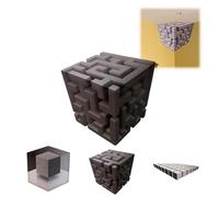 Impossible Corners,Wall Art That Reshapes Reality,Unique Peel Stick Wall Stickers for Spatial Illusion & Perceptual Shift,3D Optical Illusion Corner Wall Decal,Modern Home Decor (Black, Paper version)