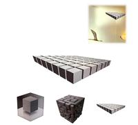 Impossible Corners,Wall Art That Reshapes Reality,Unique Peel Stick Wall Stickers for Spatial Illusion & Perceptual Shift,3D Optical Illusion Corner Wall Decal,Modern Home Decor (Grey, PVC Version)