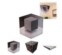 Impossible Corners,Wall Art That Reshapes Reality,Unique Peel Stick Wall Stickers for Spatial Illusion & Perceptual Shift,3D Optical Illusion Corner Wall Decal,Modern Home Decor (White, PVC Version)