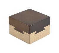 Impossible Dovetail Box 3D Wooden Puzzle Brain Teaser Magic Drawers Jewelery Box with Secret Compartment for Adult (Brown Color)