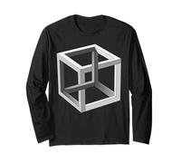 Impossible Geometric Cube Art Unusual Geometry Long Sleeve T-Shirt