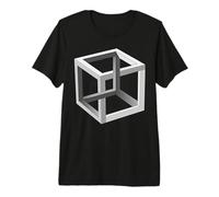 Impossible Geometric Cube Art Unusual Geometry Premium T-Shirt