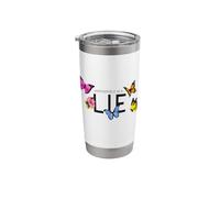 Impossible is a... Lie Hibiscus and Butterfly Stainless Steel Insulated Tumbler