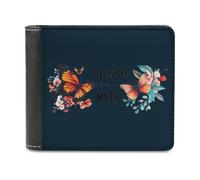 Impossible is A... Math Bi-fold Men's Wallets with 6 Card Slots Slim Travel Purse Leather Money Clip