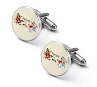 Impossible Is A... Math Men's Novelty Cufflinks Alloy Tuxedo Shirt Studs Cuff Links Lightweight Jewelry Gift 1.7cm