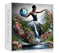 Impossible Puzzle for Adults 1000 Pieces,Fantasy Landscape Dancing Lady Flower Puzzle Aesthetic Art, Floral Elegant Women Abstract Chalenge Jigsaw Puzzle