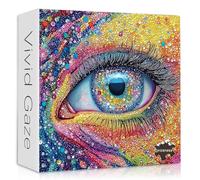 Impossible Puzzles for Adults 1000 Pieces, Colorful Eye Gemstone Art Puzzles Difficult, Rainbow Crystal Hard Challenging Jigsaw Puzzles for Adults Aesthetic