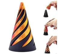 Impossible Pyramid Passthrough Sculpture, 3D Printed Spiral Cone Fidget Toy, Pass Through Pyramid Fidget Toy, Anxiet-y and Stress Relief Desk Toy for Aduluts Kids