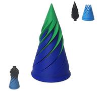 Impossible Pyramid Passthrough Sculpture, 3D Printed Spiral Cone Toy,Pass Through Pyramid Fidget Toy, Mini Vortex Thread Illusion, Pyramid Passthrough Sculpture (D)