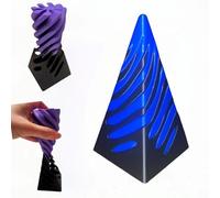Impossible Pyramid Passthrough Sculpture,3D Printed Spiral Cone Toy,Pass Through Pyramid Fidget Toy, Egyptian Pyramid Display Statue,Stress Relief Desk Toy (#1)