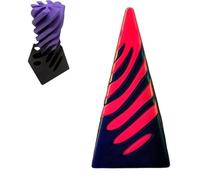 Impossible Pyramid Passthrough Sculpture,3D Printed Spiral Cone Toy,Pass Through Pyramid Fidget Toy, Egyptian Pyramid Display Statue,Fidget Toy for Relief of Stress and Anxiety(Red Black)