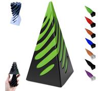 Impossible Pyramid Passthrough Sculpture,3d Pyramid Passthrough Sculpture,spiral Pyramid Sculpture,3D Impossible Pyramid Pass Through Anxiety Relief Toy,Combination Rotating Pyramid for Desktop Gift