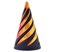 Impossible Pyramid Passthrough Sculpture | Impossible Cone Stress Relief Toy | Printed Egyptian Pyramid Display Statue | Pass Through Pyramid Fidget Toys | Rotating Pyramid Desk Decoration