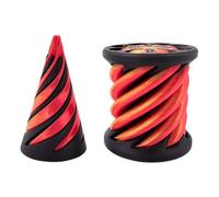 Impossible Pyramid Passthrough Sculpture, Printed Rotating spirals Cone Fidget Toy, Pass Through Pyramid Fidget Toy, Thread Illusion Pyramid Display Statue, Desktop Decor Souvenir