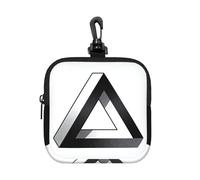 Impossible Triangle Small Zip Pouch-Waterproof Neoprene Storage Bag for Earbuds, Keychain Clip Case for Coins Cards USB, Travel Organiser