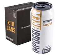 IMPOSSIBREW Enhanced Lager | 0.5% ABV | Alcohol-Free Beer | 440ml x 10