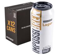 IMPOSSIBREW Enhanced Lager | 0.5% ABV | Alcohol-Free Beer | 440ml x 12