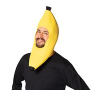 Imposta Costume - Banana Hat Costume Accessory - Adult One Size | Tropical fruit headwear shaped like a banana; lightweight novelty accessory for parties and group costumes
