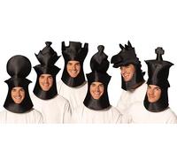 Imposta Costume - Black Chess Headpiece Set - 6 Piece Adult Bundle