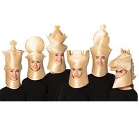 Imposta Costumes Ultimate Deluxe Beige 6 Piece Chess Headpieces Bundle Halloween Headpiece, Mens Womens, Adult One Size