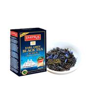 IMPRA Earl Grey Loose Leaf Tea 100g - 100% Pure Ceylon Black Tea - Bergamot Infused Orange Pekoe (OPA) - Premium Sri Lankan Highland Tea with Cornflower Petals - Strong Aromatic Breakfast & Afternoon
