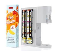 IMPRESA 12-Pod Holder - Pack of 2, Black - Compatible with Ninja Thirsti Pods & Thirsti Capsule Storage - Mountable Space Saving - Dual Pack & Coffee Bar Accessories - 6 per Unit