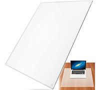 IMPRESA 19" x 24" Tempered Glass Desk Mat to Protect Your Desk - Sleek Glass Desk Pad for Your Keyboard or Computer Monitor - Clear Desk Mat for Desktop - Dry Erase Desk Pad