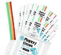 IMPRESA 20 Bags Party Pack Monkey String -10 Pieces Per Bag with 5 Colors - Bendable, Sticky Wax Yarn Stix, 6 inch Wax Sticks Party Pack