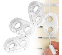 IMPRESA [4 Pack Blind Cord Holder - Blind Cord Wind Up for Household Safety - Clear Window Blind String Holder Matches Decor - No Tools Required - Durable Plastic Blinds Cord Holder
