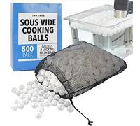 IMPRESA 500 Count Sous Vide Balls for Anova, Inkbird & Other Models - Reduce Heat Loss & Evaporation - Polypropylene (PP) Material, 20mm Size