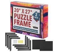 Impresa Jigsaw Puzzle Display Frame Kit - 2-Pack, 20 x 27 in - Black Matte Snap-Together Frames - Easy Assembly & Wall Hanging for 1000-Piece Puzzles