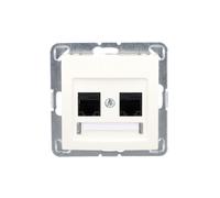 IMPRESJA Gniazdo komputerowe podwójne RJ45 kat.5e MMC ecrue GPK-2Y/K/m/27