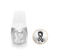Impress Art 6mm, Breast Cancer Ribbon Outline Metal Stamp