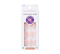 imPRESS Bare French Press-On Nails, No Glue Needed, White Tips, Short Square, 33 Ct.