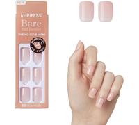 imPRESS Color Bare but Better Press-On Nails, No Glue, Pink, Short Square, 33 C