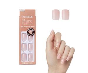 imPRESS Color Bare but Better Press-On Nails, No Glue, Pink, Short Square, 33 Ct.