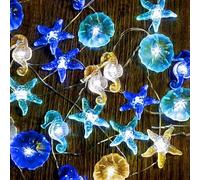 Impress Life Nautical Theme Decorative String Lights, Under The Sea Sand Dollars Seahorse Beach Lights with Remote 10 ft 30 LEDs for Covered Outdoor Camping Wedding Birthday Bedroom Parties Ornaments