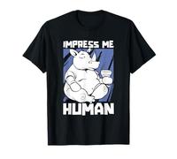 Impress Me Human - Wildlife Chubby Animal Rhinoceros T-Shirt