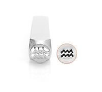 ImpressArt Metal Punch Stamp, Aquarius Symbol 6mm (1/4 Inch), 1 Piece, Steel