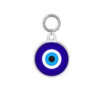 Impressed Protective Full Cover AirTag Case for Women - Lightweight Evil Eye Design - Anti Scratch Silicon Skin Accessories with Keychain - Compatible with Apple AirTag Finder (Evil Eye Design)