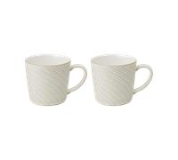 Impression Cream Spiral Mugs - Set Of 2 -