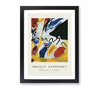 Impression Iii By Wassily Kandinsky Exhibition Museum Painting Framed Wall Art Print, Ready to Hang Picture for Living Room Bedroom Home Office Décor, Black A4 (34 x 25 cm)