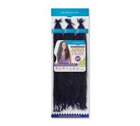 Impression Pre-Fluffed Afro Twist Crochet Braid, 24 Inch, 3X Bundle Pack, Navy Blue, Protective Style